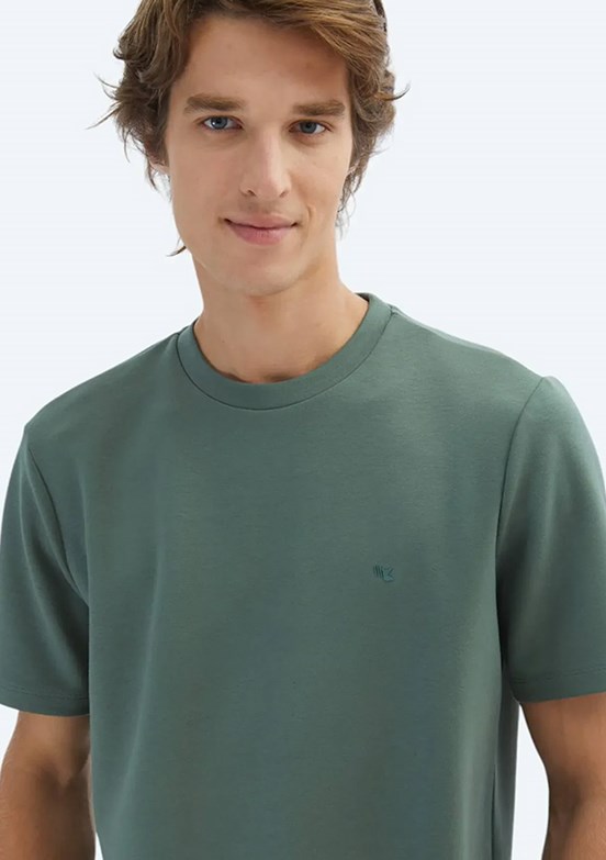 KİP Yeşil Erkek Bisiklet Yaka T-Shirt