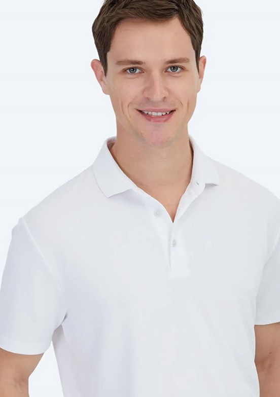 KİP Beyaz Erkek Polo Yaka T-Shirt