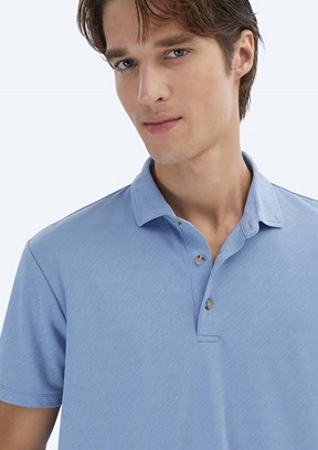 KİP Mavi Erkek Polo Yaka T-Shirt