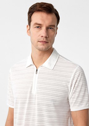 SÜVARİ Beyaz Erkek Polo Yaka T-Shirt