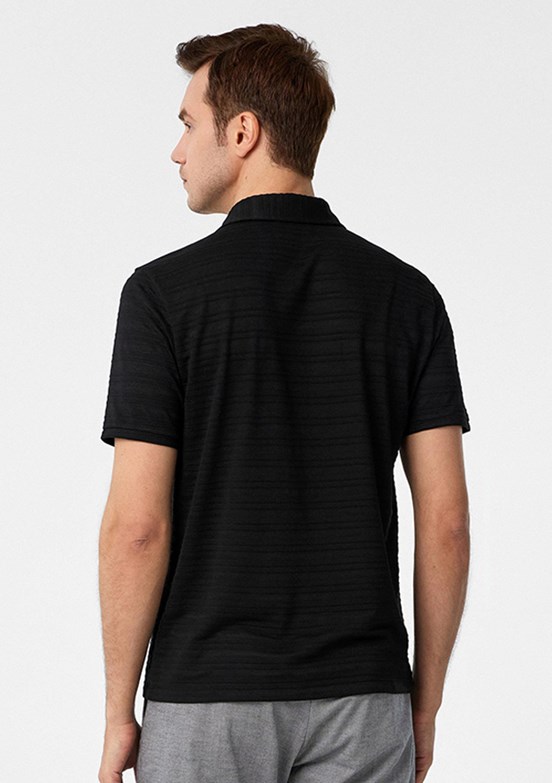 SÜVARİ Siyah Erkek Polo Yaka T-Shirt