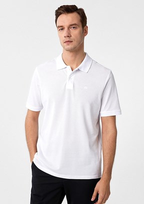 SÜVARİ Beyaz Erkek Polo Yaka T-Shirt