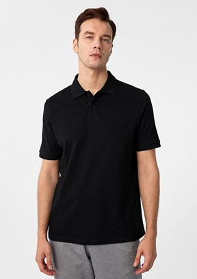 SÜVARİ Siyah Erkek Polo Yaka T-Shirt