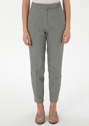 PİERRE CARDİN Kadın Yeşil Cropped Pantolon