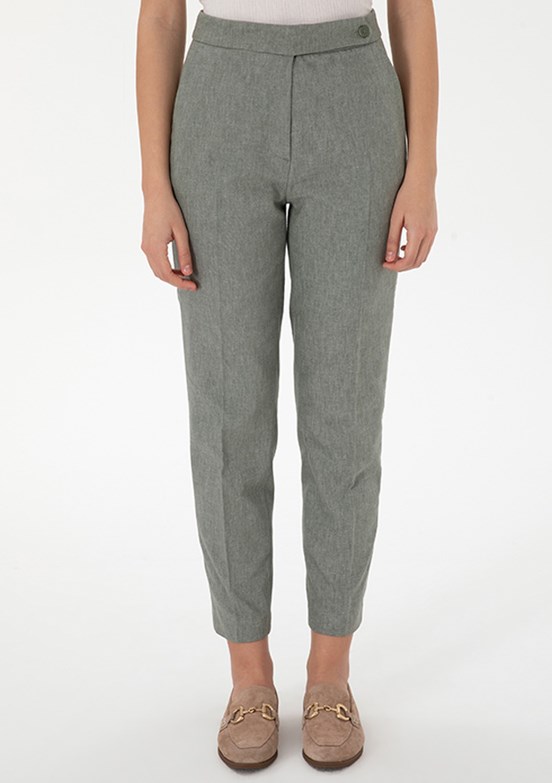 PİERRE CARDİN Kadın Yeşil Cropped Pantolon