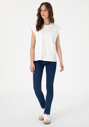 PIERRE CARDIN Lacivert Kadın Oversize Jean Pantolon