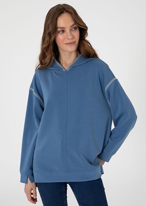PIERRE CARDIN Lacivert Kadın Cropped Sweatshirt