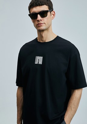 LUFİAN Siyah Erkek Basic T-Shirt