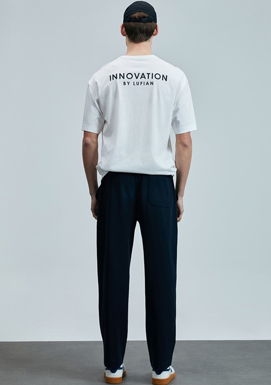 LUFİAN Beyaz Erkek Basic T-Shirt
