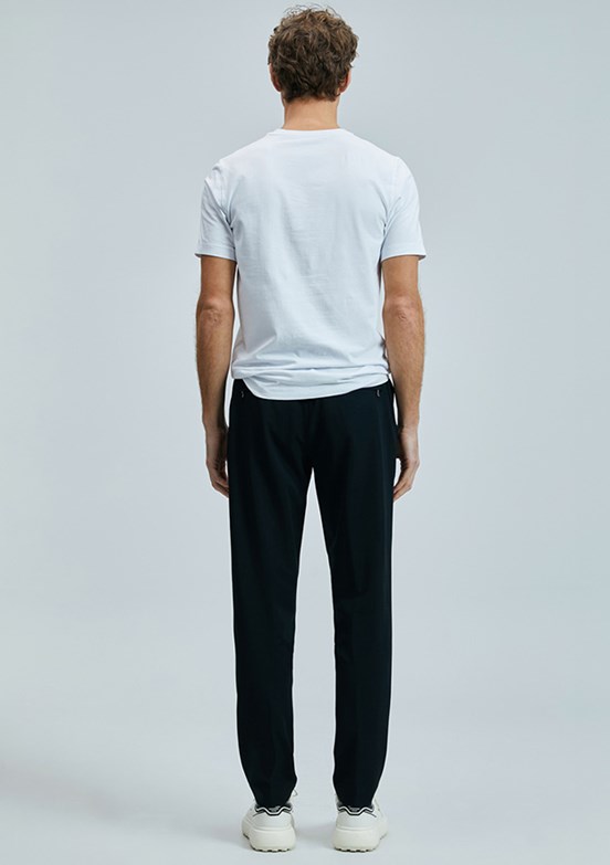 LUFIAN Beyaz Erkek Basic T-Shirt