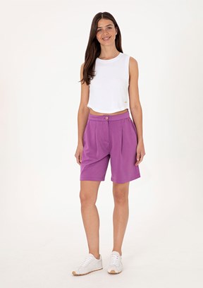 US POLO ASSN Mor Kadın Bermuda Şort