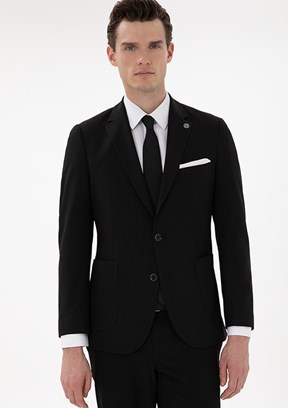PİERRE CARDİN Sıyah Erkek Ultra Slim Takım Elbise