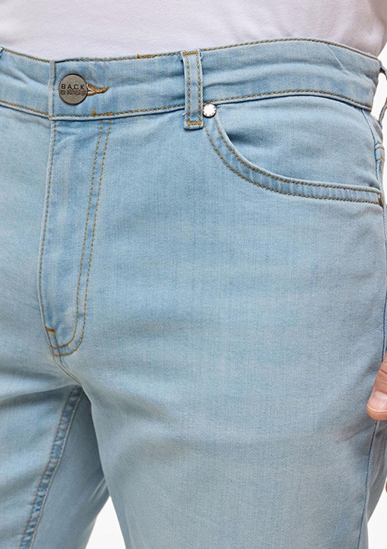 BACKANDBOND - B34S35014 Erkek Mavi 5 Cep Jean Pantolon