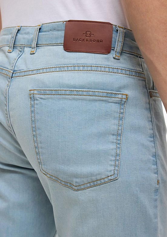 BACKANDBOND - B34S35014 Erkek Mavi 5 Cep Jean Pantolon