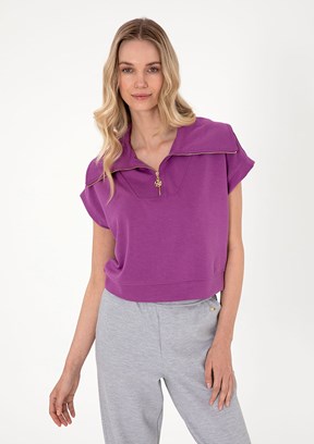 US POLO ASSN Mor Kadın A-Form Fit T-Shirt