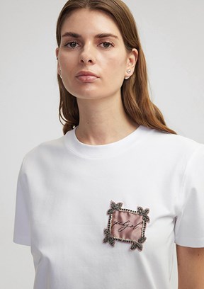 İPEKYOL Beyaz Kadın Baskılı T-Shirt