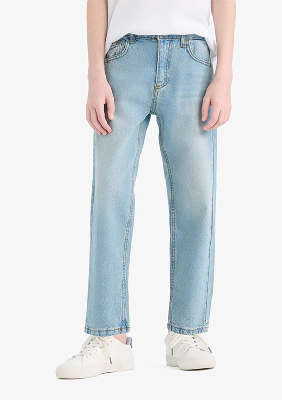 DEFACTO Mavi Erkek Çocuk Normal Bel Jean Pantolon