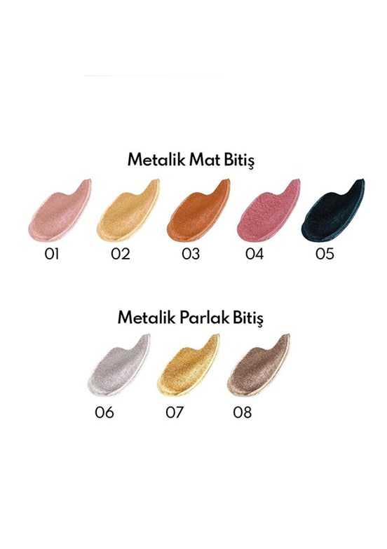 NOTE Crystalized Liquid Eyeshadow Likit Metalik Göz Farı