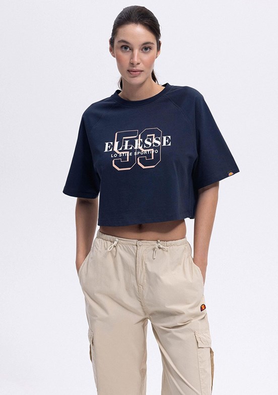 ELLESSE Lacivert Kadın Baskılı T-shirt