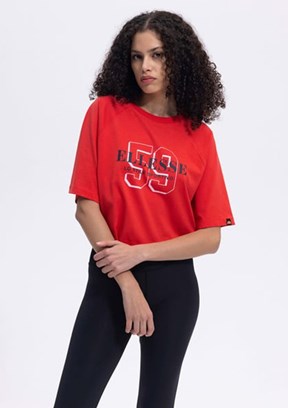 ELLESSE Kırmızı Kadın Baskılı T-shirt
