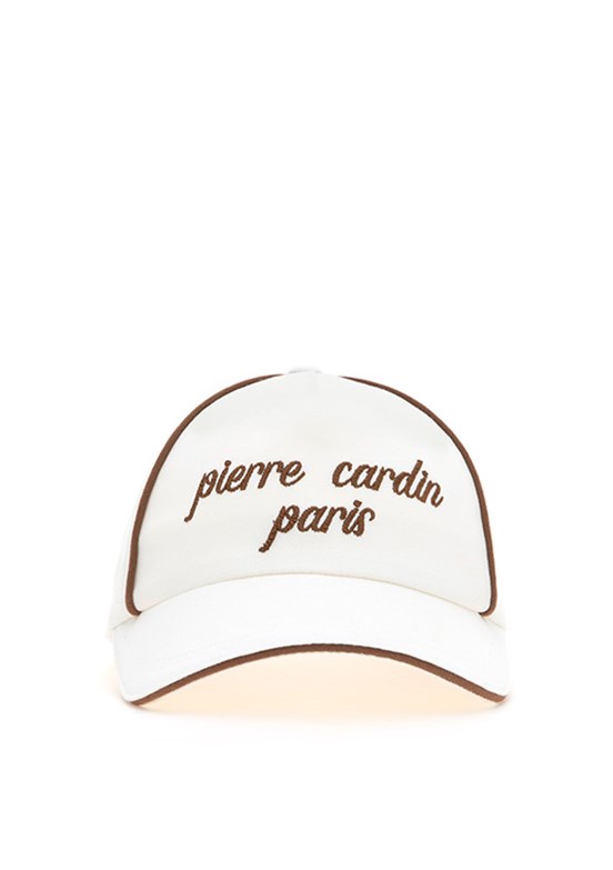 PIERRE CARDIN Beyaz Baskılı Şapka