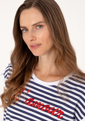PIERRE CARDIN Beyaz Kadın Comfort T-Shirt