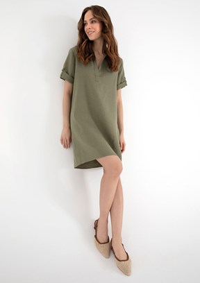 PIERRE CARDIN Yeşil Kadın Dokuma Elbise