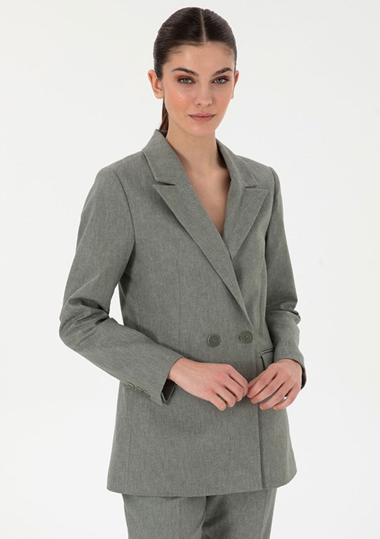 PIERRE CARDIN Yeşil Kadın Slim Ceket