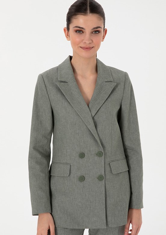 PIERRE CARDIN Yeşil Kadın Slim Ceket