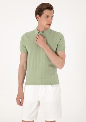 PİERRE CARDİN Yeşil Erkek Slim Kazak
