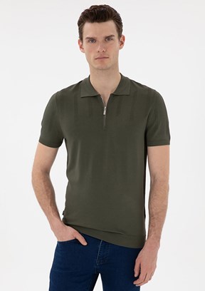 PİERRE CARDİN Yeşil Erkek Slim Kazak