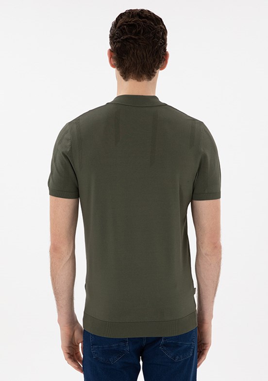 PİERRE CARDİN Yeşil Erkek Slim Kazak