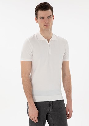 PİERRE CARDİN Beyaz Erkek Slim Kazak