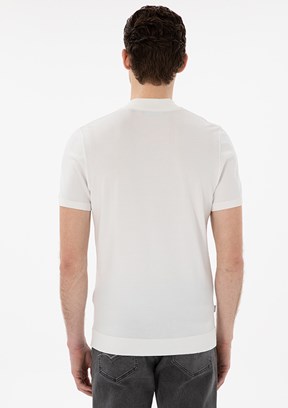 PİERRE CARDİN Beyaz Erkek Slim Kazak