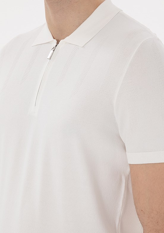 PİERRE CARDİN Beyaz Erkek Slim Kazak