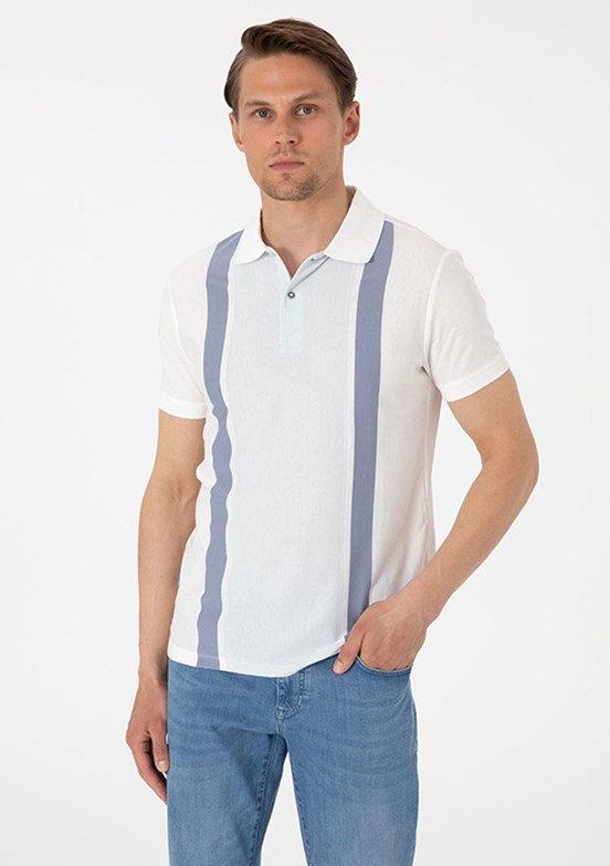 PİERRE CARDİN Beyaz Erkek Slim T-Shirt