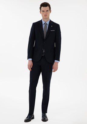 PİERRE CARDİN Erkek Lacivert Slim Takım Elbise