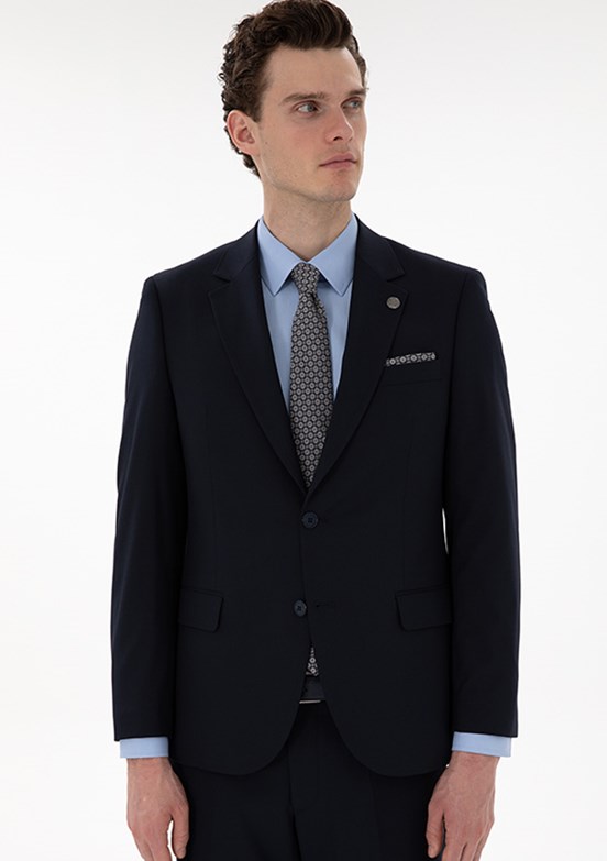 PİERRE CARDİN Erkek Lacivert Slim Takım Elbise