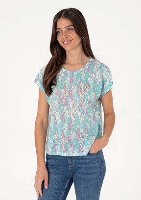 US POLO ASSN Mavi Kadın A-Form Fit T-Shirt