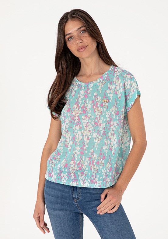 US POLO ASSN Mavi Kadın A-Form Fit T-Shirt