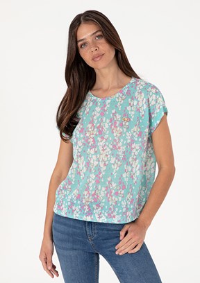 US POLO ASSN Mavi Kadın A-Form Fit T-Shirt
