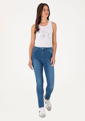 US POLO ASSN Mavi Kadın Slim Jean Pantolon