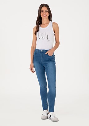 US POLO ASSN Mavi Kadın Slim Jean Pantolon