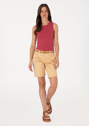 US POLO ASSN Kahverengi Kadın Bermuda Şort