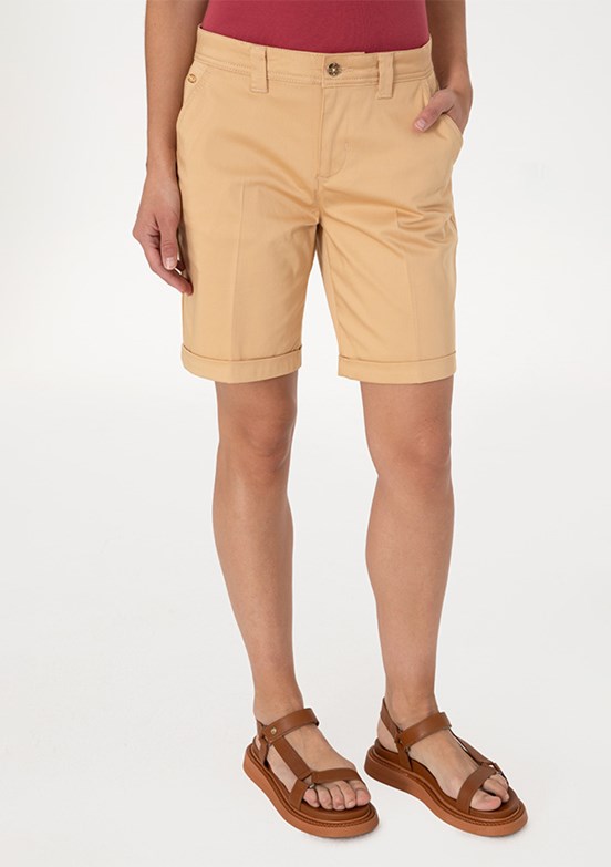US POLO ASSN Kahverengi Kadın Kapri Şort