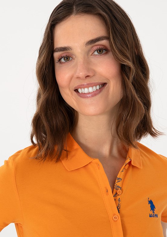 US POLO ASSN Turuncu Kadın Basic T-Shirt