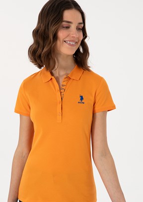 US POLO ASSN Turuncu Kadın Basic T-Shirt