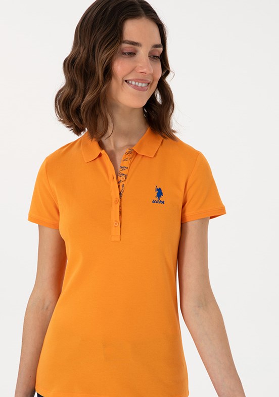 US POLO ASSN Turuncu Kadın Basic T-Shirt