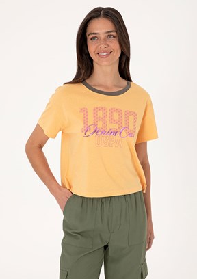 US POLO ASSN Turuncu Kadın A-Form Fit T-Shirt
