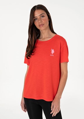 US POLO ASSN Kırmızı Kadın Comfort T-shirt
